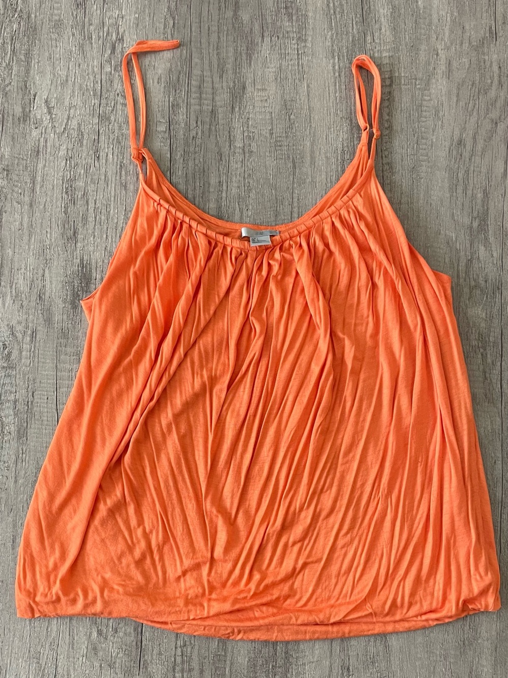 H&M Bright Orange Adjustable Spaghetti Strap Tank